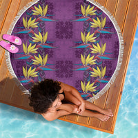 Hawaii Waikiki King Beach Blanket Purple Quilt With Pua Manu LT05 - Polynesian Pride
