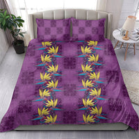 Hawaii Waikiki King Bedding Set Purple Quilt With Pua Manu LT05 - Polynesian Pride