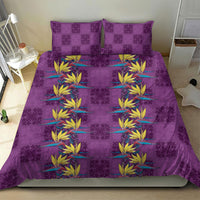 Hawaii Waikiki King Bedding Set Purple Quilt With Pua Manu LT05 - Polynesian Pride