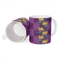 Hawaii Waikiki King Ceramic Mug Purple Quilt With Pua Manu LT05 - Polynesian Pride