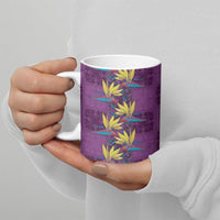 Hawaii Waikiki King Ceramic Mug Purple Quilt With Pua Manu LT05 - Polynesian Pride