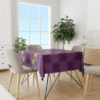 Hawaii Waikiki King Tablecloth Purple Quilt With Pua Manu LT05 - Polynesian Pride