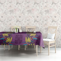 Hawaii Waikiki King Tablecloth Purple Quilt With Pua Manu LT05 - Polynesian Pride