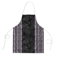 Hawaii Queen Liliuokalani Apron Hawaiian Lei Pua Kalaunu LT05 Black - Polynesian Pride