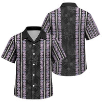 Hawaii Queen Liliuokalani Family Matching Short Sleeve Bodycon Dress and Hawaiian Shirt Hawaiian Lei Pua Kalaunu LT05 Son's Shirt Black - Polynesian Pride