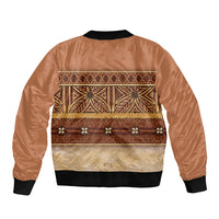Polynesian Princess Inspired Cosplay Costume Sleeve Zip Bomber Jacket Traditional Tapa Pattern