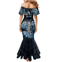 Personalised Polynesia Go Surfing Family Matching Mermaid Dress and Hawaiian Shirt The Pacific Wave Of Water LT05 - Polynesian Pride