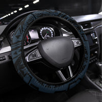 Polynesia Go Surfing Steering Wheel Cover The Pacific Wave Of Water LT05 Universal Fit Blue - Polynesian Pride