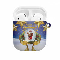 Samoa Christmas AirPods Case Snow Globe With Samoan Santa LT05 Navy - Polynesian Pride
