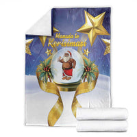 Samoa Christmas Blanket Snow Globe With Samoan Santa - Polynesian Pride