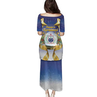 Samoa Christmas Family Matching Puletasi and Hawaiian Shirt Snow Globe With Samoan Santa - Polynesian Pride