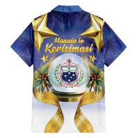 Samoa Christmas Family Matching Tank Maxi Dress and Hawaiian Shirt Snow Globe With Samoan Santa - Polynesian Pride