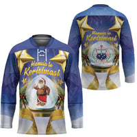 Samoa Christmas Hockey Jersey Snow Globe With Samoan Santa LT05 - Polynesian Pride
