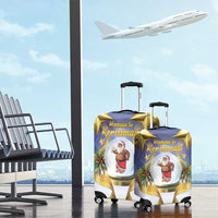 Samoa Christmas Luggage Cover Snow Globe With Samoan Santa LT05 - Polynesian Pride