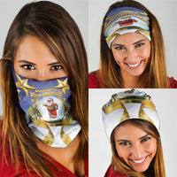 Samoa Christmas Neck Gaiter Snow Globe With Samoan Santa - Polynesian Pride