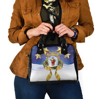 Samoa Christmas Shoulder Handbag Snow Globe With Samoan Santa - Polynesian Pride