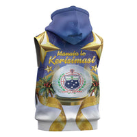 Samoa Christmas Sleeveless Zip Hoodie Snow Globe With Samoan Santa LT05 - Polynesian Pride