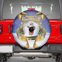 Samoa Christmas Spare Tire Cover Snow Globe With Samoan Santa - Polynesian Pride