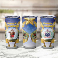 Samoa Christmas Tumbler Cup Snow Globe With Samoan Santa - Polynesian Pride