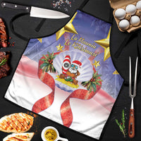 American Samoa Christmas Apron Seashell Santa Beach Vibes LT05 Navy - Polynesian Pride