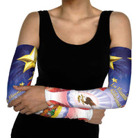 American Samoa Christmas Arm Sleeves Seashell Santa Beach Vibes LT05 - Polynesian Pride
