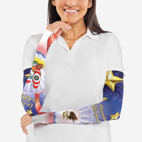 American Samoa Christmas Arm Sleeves Seashell Santa Beach Vibes LT05 - Polynesian Pride