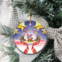 American Samoa Christmas Ceramic Ornament Seashell Santa Beach Vibes LT05 - Polynesian Pride