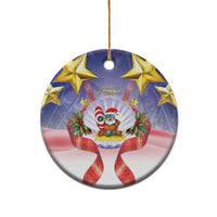 American Samoa Christmas Ceramic Ornament Seashell Santa Beach Vibes LT05 - Polynesian Pride