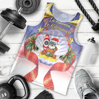 American Samoa Christmas Men Tank Top Seashell Santa Beach Vibes - Polynesian Pride