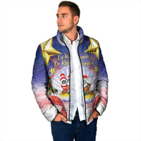 American Samoa Christmas Padded Jacket Seashell Santa Beach Vibes LT05 - Polynesian Pride