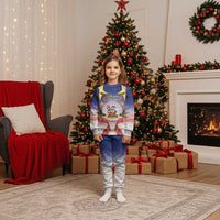 American Samoa Christmas Pajama Set Seashell Santa Beach Vibes LT05 Kid Navy - Polynesian Pride