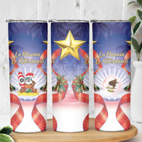 American Samoa Christmas Skinny Tumbler Seashell Santa Beach Vibes - Polynesian Pride