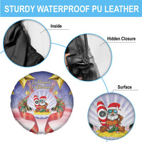 American Samoa Christmas Spare Tire Cover Seashell Santa Beach Vibes - Polynesian Pride