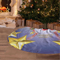 American Samoa Christmas Tree Skirt Seashell Santa Beach Vibes LT05 - Polynesian Pride