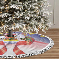 American Samoa Christmas Tree Skirt Seashell Santa Beach Vibes LT05 - Polynesian Pride