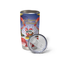 American Samoa Christmas Tumbler Cup Seashell Santa Beach Vibes - Polynesian Pride