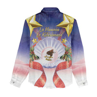 American Samoa Christmas Women Casual Shirt Seashell Santa Beach Vibes - Polynesian Pride