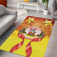 French Polynesia Christmas Area Rug Seashell Santa Beach Vibes - Polynesian Pride