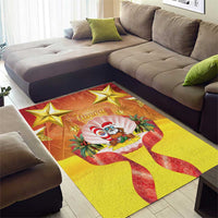 French Polynesia Christmas Area Rug Seashell Santa Beach Vibes - Polynesian Pride