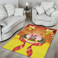 French Polynesia Christmas Area Rug Seashell Santa Beach Vibes - Polynesian Pride