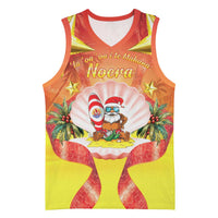 French Polynesia Christmas Basketball Jersey Seashell Santa Beach Vibes LT05 Unisex Orange - Polynesian Pride