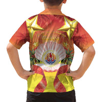 French Polynesia Christmas Family Matching Puletasi and Hawaiian Shirt Seashell Santa Beach Vibes LT05 - Polynesian Pride