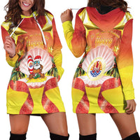 French Polynesia Christmas Hoodie Dress Seashell Santa Beach Vibes LT05 - Polynesian Pride