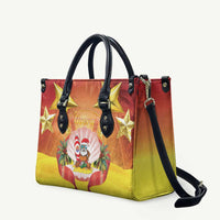 French Polynesia Christmas Leather Bag Seashell Santa Beach Vibes - Polynesian Pride