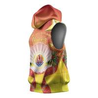 French Polynesia Christmas Sleeveless Hoodie Seashell Santa Beach Vibes LT05 - Polynesian Pride