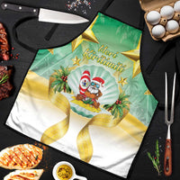 Cook Islands Christmas Apron Seashell Santa Beach Vibes - Polynesian Pride