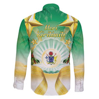 Cook Islands Christmas Family Matching Summer Maxi Dress and Hawaiian Shirt Seashell Santa Beach Vibes - Polynesian Pride