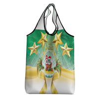 Cook Islands Christmas Grocery Bag Seashell Santa Beach Vibes - Polynesian Pride