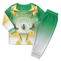 Cook Islands Christmas Pajama Set Seashell Santa Beach Vibes - Polynesian Pride