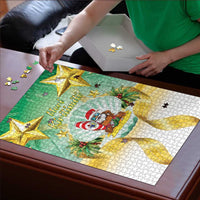 Cook Islands Christmas Puzzle Seashell Santa Beach Vibes - Polynesian Pride